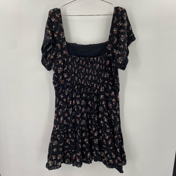 American Eagle Outfitters Square Neck Short Sleeve Floral Mini Dress Size XL - Picture 5 of 5